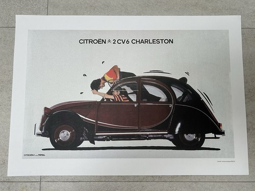 Citroen 2cv vintage print - print, cm