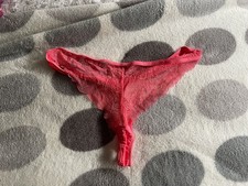 ❤️La Senza Pink Lacey Thong Knickers, Size S. 