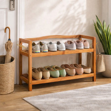 Wooden Shoe Rack Multi Tier