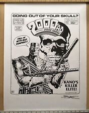 Brett Ewins. Signed limited silkscreen print. 2000ad. Bad Company. 1988. Rare.