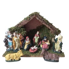 Vintage porcelain nativity set - porcelain,