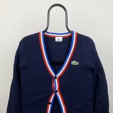 Vintage Lacoste Knit Wool Cardigan Sweater Size 4 M Mens