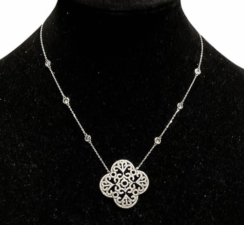 Sterling silver quatrefoil - silver,