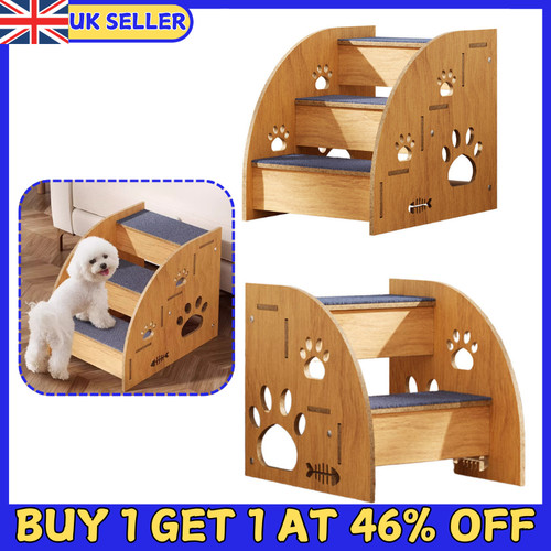 Wooden effect pet steps - wooden,