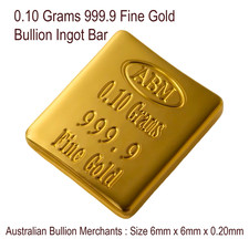 0.10 Grams 999.9 Fine Solid