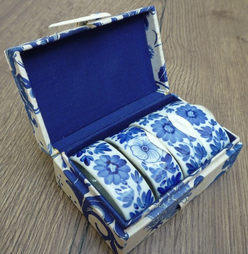 Set four porcelain - blue, &