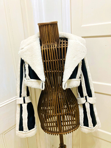 Women black white - black/white, fur