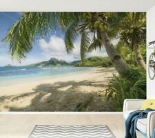 Tropical photo wallpaper living room wall mural castaway beach palms sea RETURN
