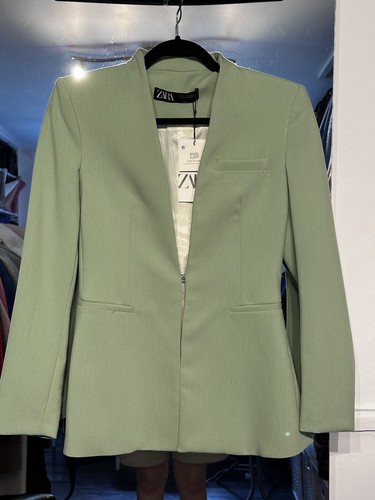 Zara blazer light green - zara,
