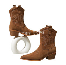 Cowboy Boots Mid Calf Shoes