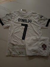 CR7 RONALDO Portugal White Children's Football Kit Age 12-13