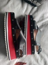 Zara black platform wedge
