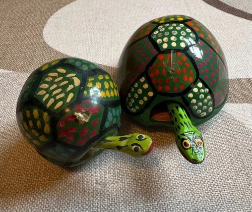 Pair vintage mexican turtles - pair, 2