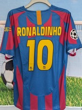 Barcelona football Shirt 2005/2006 UCL FINAL 2006 SIZE XL BRAZIL RONALDINHO 10#