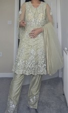 Sage Green Embroidered Asian