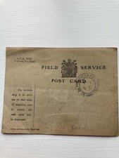 WW1 Field Service Postcard