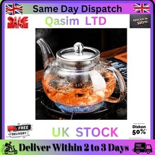 Glass Teapot Stovetop , Borosilicate Clear Tea Kettle with Removable 18