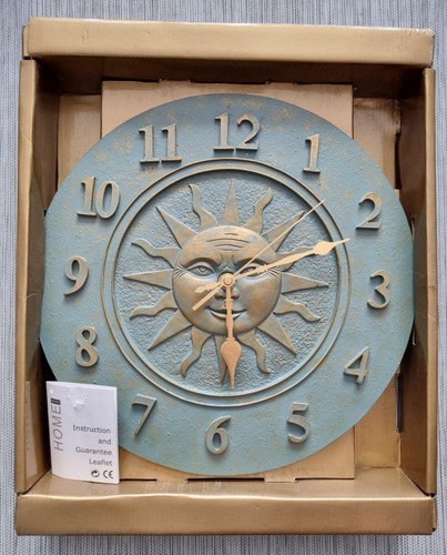 Celestial sun wall clock - wall,