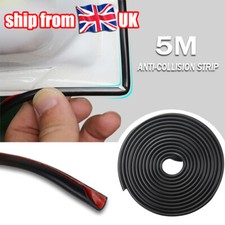 5m Car Door Boot Edge Protectors Trim U-Shape Guard Seal Rubber Strip Black Set