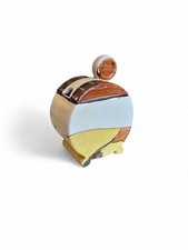 Clarice Cliff CORAL FIRS BONJOUR MUSTARD POT C.1934