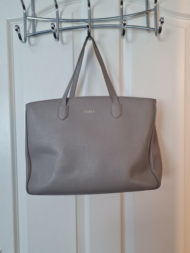Furla taupe grey large leather - taupe,