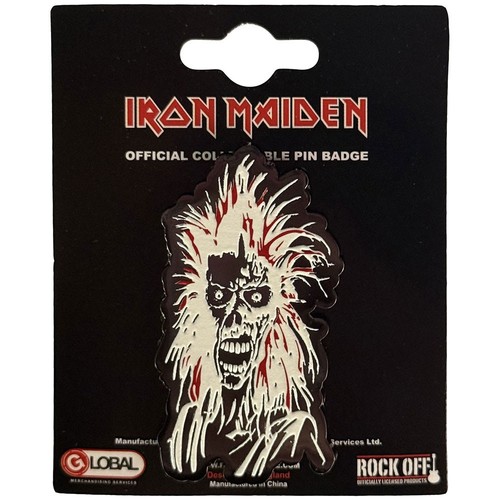 Iron maiden pin badge - iron, eddie