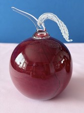  Vintage Art Red Glass Apple
