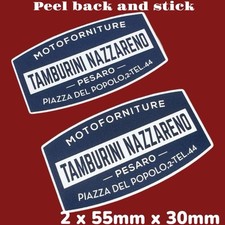Tamburini Nazzareno Pesaro Dealership Dealer Vinyl Sticker Vespa Ape SX TV Li LD