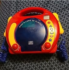 Chad Valley Sing-A-Long CD Player With 2 Microphones Karaoke Toy Tested Working
