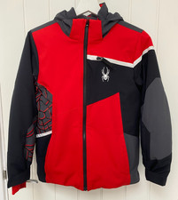 Spyder Kids Red/Black/Grey Challenger Ski Jacket 147cm Size 12