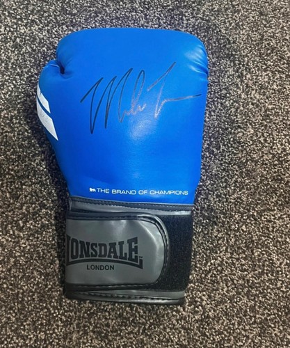 Mike tyson signed glove with - signed,