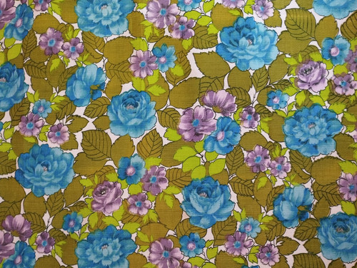 Vintage barkcloth floral - vintage,
