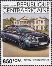 2019 BENTLEY FLYING SPUR W12 S Luxury Car Automobile Stamp (2019 Central Africa)