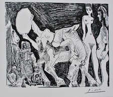 Pablo Picasso: The Rider, Erotic Lithograph Signed