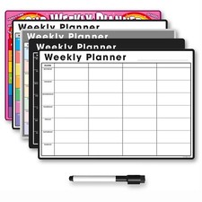 Magnetic Weekly Planner for Fridge | Whiteboard Memo Board Calendar Organiser