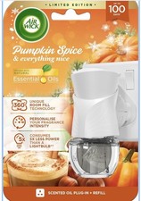 Plug in Diffuser Kit, Pumpkin Spice & Everything Nice, 1 Device & 1 Refill-19ml