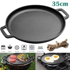 35cm Cast Iron Grill Pan Round