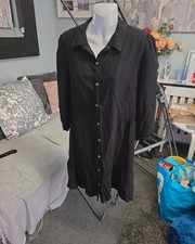 Ladies Black Shirt Dress Size