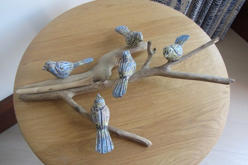 Wooden driftwood bird - wooden,