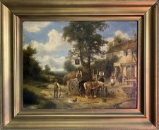 ANTIQUE OIL PAINTING Primitive