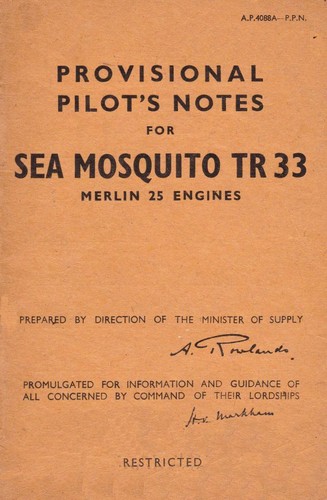 Havilland mosquito manuals - de,