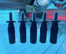 5ML black EMPTY Nasal Spray Bottle Refillable Pump Plastic Reusable Tan Bottles