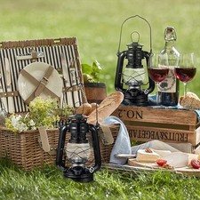 Vintage Hanging Kerosene Lamp Oil Lantern Outdoor Camping Hurricane Lamp UK