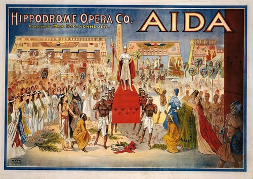 Vintage opera aida - vintage, poster