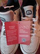 Slazenger Trainers Tennis Shoe 00 Size 7 White Navy Mens New With tags