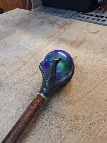 Claw holding orb ball staff - orb,