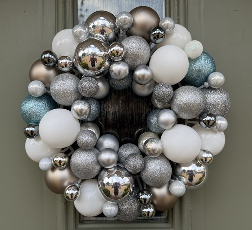 Blue silver christmas - silver,