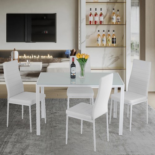 Dining table set - dining, glass