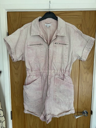 Top shop pink mottled denim - top,
