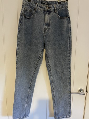 Boohoo blue high - waisted, mom